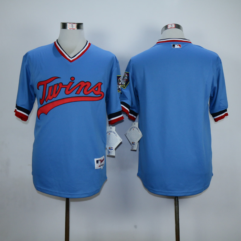 Men Minnesota Twins Blank Blue Throwback MLB Jerseys->minnesota twins->MLB Jersey